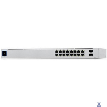 UBIQUITI USW-16-POE PoE-коммутатор в стойку, 16х 1G RJ45, 2х SFP, раздача 42 Вт 