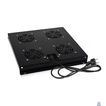 Cabeus TRAY-SC-120-BK Модуль вентиляторный с 4-я вентиляторами для установки в серверные шкафы серии ND-SC, цвет черный (RAL 9004)