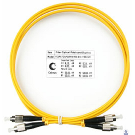 Cabeus FOP(d)-9-FC-FC-1,5m Шнур оптический duplex FC-FC 9/125 sm 1,5м LSZH