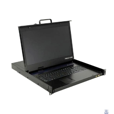 ProCase E1908HD Консоль однорельсовая , КВМ 8 порт, LCD 19'', single rail console KVM 8 port, LCD D-Sub, USB, разрешение 1920*1080, 8 кабелей