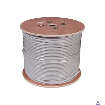 Rexant (01-1011-R) Кабель витая пара U/UTP, CAT 5е, PVC, 10PR, 24AWG, INDOOR, SOLID, серый, 305м, РФ 