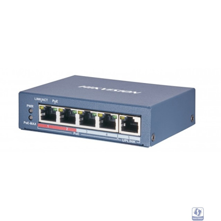 HIKVISION DS-3E0505P-E/M 4 RJ45 1000M PoE с грозозащитой 6кВ