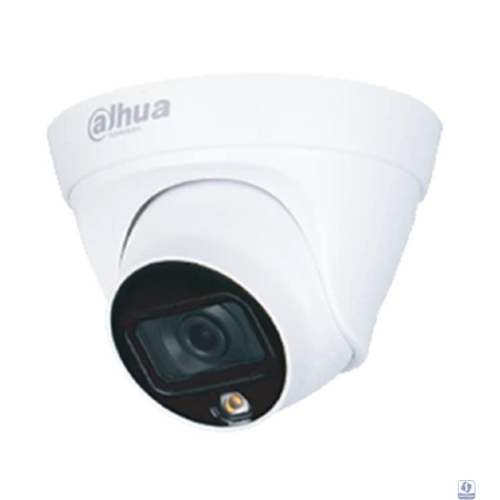 DAHUA DH-IPC-HDW1239T1P-LED-0360B-S6 Уличная турельная IP-видеокамера FullColor 2Мп, 1/2.8” CMOS, объектив 3.6мм, обнаружение людей, LED 30м, IP67, металл/пластик