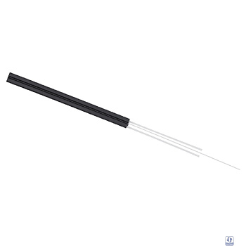 Cabeus FTTH-9-04-1-LSZH-IN/OUT-40 Кабель волоконно-оптический 9/125 одномодовый, 4 волокна, усилен двумя стеклопрутками, FTTH (fiber to the home), внутренний/внешний, (-40C ~ +60), LSZH, черный