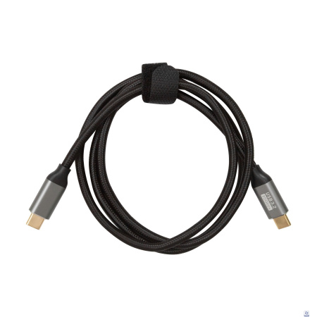 Bion Кабель USB Type-C - Type-C (CM/CM), 100W, USB 3.1 Gen2, 4K@60Hz, 10 Гбит/c, 1 м, тканевая оплётка, черный [BXP-CCP-USBC3.1-CMCM-1M-B]