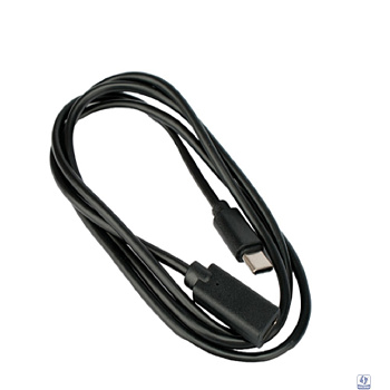 Cablexpert Кабель-удлинитель USB2.0 Type-C(М)/Type-C(F), 3А, 60Вт, PD/QC3.0, медь, Pro, 1м, черн,пак (CCP-USB2-CMCF-1M)