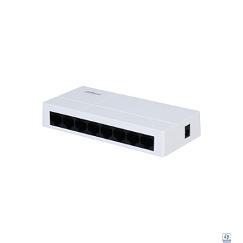 DAHUA DH-PFS3008-8GT-L 8-портовый гигабитный неуправляемый коммутатор, 8xRJ45 1Gb, коммутаця 16 Гбит/с, MAC-таблица 2K, пластик