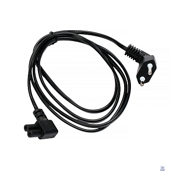 Cablexpert  Кабель питания CEE 7/16-C7, 2x0.75мм2, 2.5А, VDE, угл.разъемы, 1.8м, черный, пакет (PC-184A-VDE-1.8M)