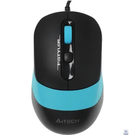 Мышь A4Tech Fstyler FM10 черный/синий оптическая (1600dpi) USB (4but)