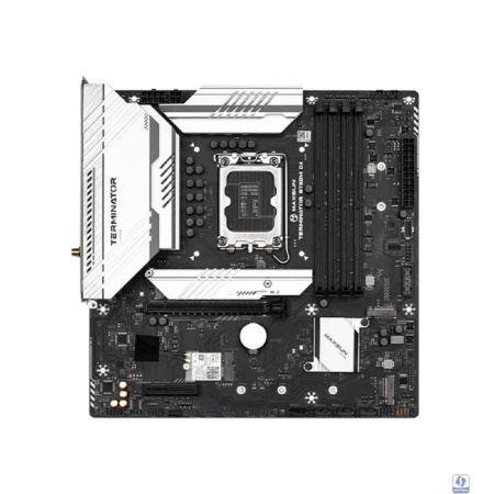 MAXSUN MS-Terminator B760M D4 WIFI V2 (Socket 1700, mATX, 4*DDR4(128Gb), DP/HDMI, 4*SATA3, 3*M.2, 1*PCIEx16/1*PCIEx4, 4*USB2.0, 2*USB 3.2, LAN 1*2,5 G, Bluetooth, Wi-Fi 802.11ax, RTL)