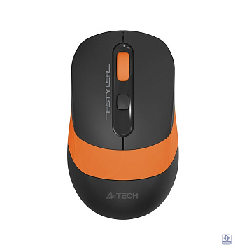 Мышь A4Tech Fstyler FG10S черный/оранжевый оптическая (2000dpi) silent беспроводная USB для ноутбука