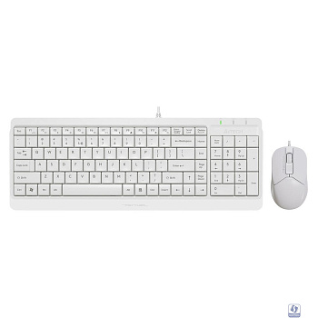 Клавиатура + мышь A4Tech Fstyler F1512 клав:белый мышь:белый USB (F1512 WHITE)