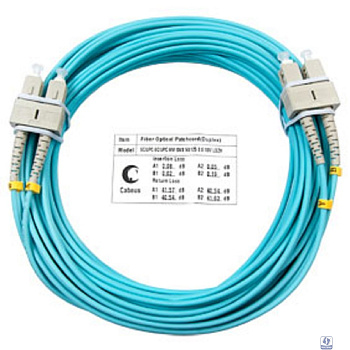 Cabeus FOP-50-SC-SC-25m Шнур оптический duplex SC-SC 50/125 mm OM3 25м LSZH