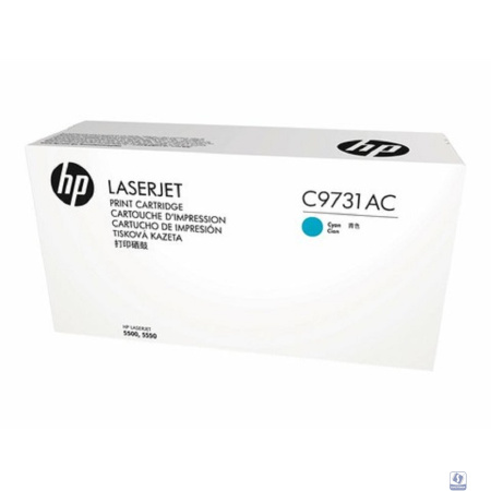 HP Картридж C9731AC лазерный голубой (12000стр.) для HP 5500/5550/5550dn/5550dtn/5550hdn/5550n  (белая коробка)