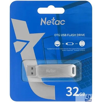 Netac USB Drive 32GB U782C <NT03U782C-032G-30PN/NT03U782C-032G-32PN>, USB3.0+TypeC, металлическая