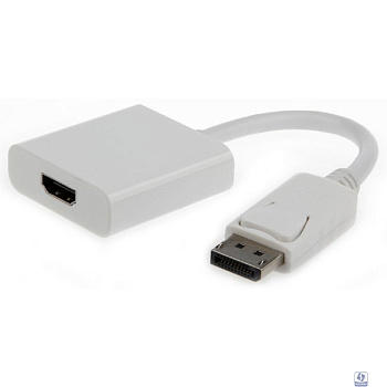 Gembird Переходник DisplayPort - HDMI , 20M/19F, белый (A-DPM-HDMIF-002-W)