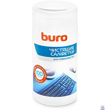 Туба с чистящими салфетками BURO BU-Tsurface, для поверхностей, 100шт.  [817441]