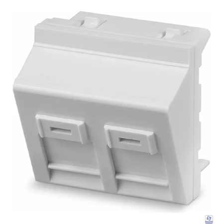 Cabeus FP-A-45-2M Вставка 45x45 (Mosaic) для 2 модулей формата Keystone Jack, угловая