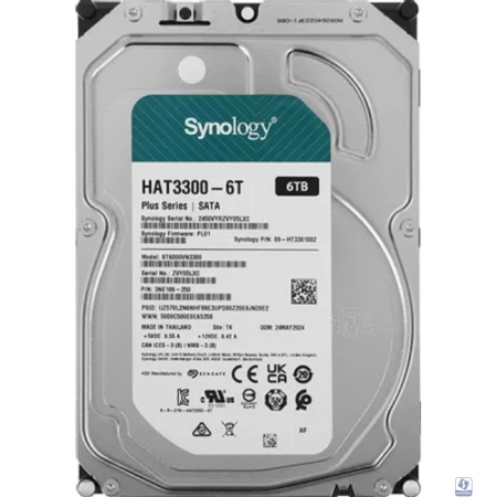 Synology HAT3300-6T HDD SATA 3,5", 6Tb, 5400 rpm, 256Mb, 6 Гбит/с