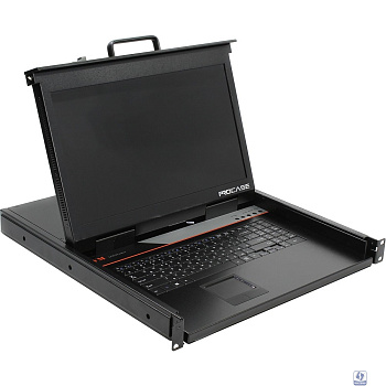 ProCase E1701HD Консоль однорельсовая , 1 порт, LCD 17'', single rail console, LCD D-Sub, USB, разрешение 1920*1080