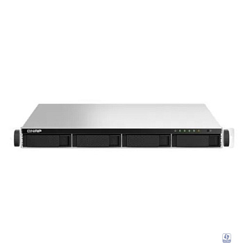 Сетевое хранилище без дисков/ SMB QNAP TS-464U-RP-8G NAS 4 HDD trays, rackmount 1U, 2 PSU. 4-core Intel Celeron N5105/N5095 2.0-2.9 GHz, 8 GB RAM MAX, 2x2.5 Gigabit Ethernet, 4xUSB, 1xHDMI . PCIe Gen 