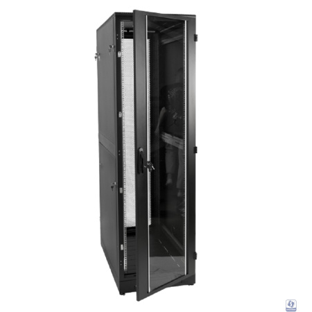 ЦМО Шкаф телекоммуникационный напольный 42U (600x800) дверь стекло, цвет чёрный  (ШТК-М-42.6.8-1ААА-9005) (3 коробки)
