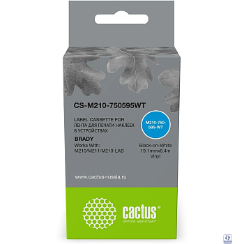 Картридж ленточный Cactus CS-M210-750595WT M210-750-595-WT для Brady M210/M211/M210-LAB