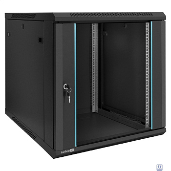 Exegate EX298610RUS Шкаф телекоммуникационный 19" настенный 12U ExeGate EC-WM-12U.600.G.BLACK (19”, 12U, 600x600x635mm (ШхГхВ), передняя дверь закаленное стекло, съемные боковые панели, пыле- и влагоз