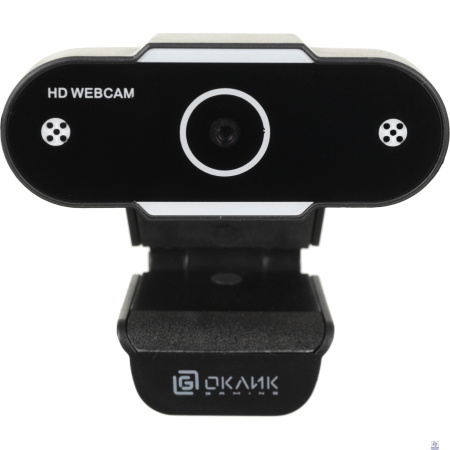 Повреждение упаковки Оклик OK-C012HD черный 1Mpix (1280x720) USB2.0 с микрофоном