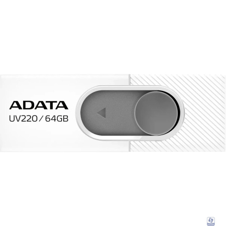 A-DATA Flash Drive 64GB UV220  USB2.0, белый и серый [auv220-64g-rwhgy]