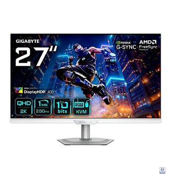LCD Gigabyte 27" M27Q2 ICE EK White {IPS 2560x1440 200Hz 0.5ms 350cd 1000:1 178/178 Quantum Dot FreeSync HDR VESA DisplayHDR 400 3xUSB3.2 USB Type-C (18W) 2xHDMI 2.0 DisplayPort 1.4 Pivot HAS антиб