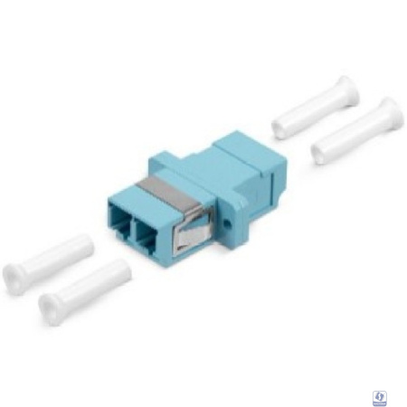Rexant (50-6082) Оптический проходной адаптер LC-LC Duplex MM (OM3) UPC пластиковый корпус голубой (aqua) (Упаковка 10 шт)