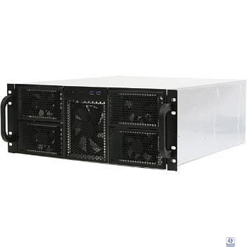 Procase RE411-D0H17-FE-65 Корпус 4U server case,0x5.25+17HDD,черный,без блока питания,глубина 650мм,MB EATX 12"x13", панель вентиляторов 3х120