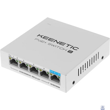 Keenetic POE+ SWITCH 5 (KN-4610) 5-портовый гигабитный коммутатор с 4 портами PoE+ и бюджетом мощности 60 Вт