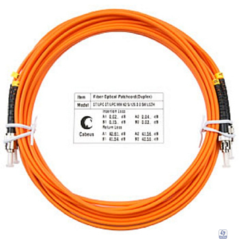 Cabeus FOP-62-ST-ST-7m Шнур оптический duplex ST-ST 62,5/125 mm 7м LSZH