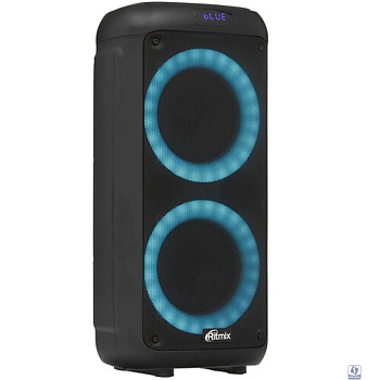Повреждение упаковки RITMIX SP-875B black {Bluetooth, 30 Гц -18 КГц, FM-радио, RGB-подсветка, AUX, USB, microSD (до 32 Гб, MP3), дисплей: LED, до 6 часов, вход: Jack 6.3 мм, Jack 3.5 мм, USB, 3600 мАч