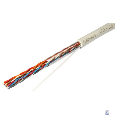 Cabeus UTP-10P-Cat.5-IN-LSZH Кабель витая пара UTP (U/UTP), категория 5, 10 пар (24 AWG), одножильный (solid), LSZH, нг(А)-HF