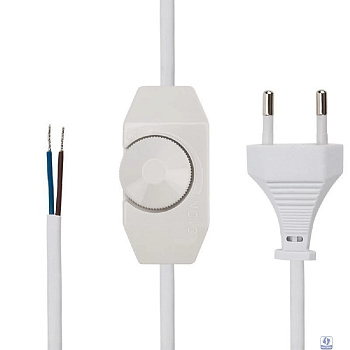 Rexant (11-1139) Шнур сетевой с диммером, 2х0,75 мм? 2м белый