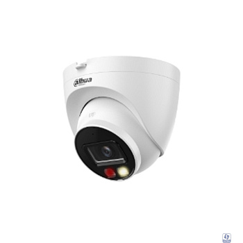DAHUA DH-IPC-HDW2449TP-S-PV-0280B Уличная купольная IP-видеокамера SmartDualLight 4Мп, 1/2.9” CMOS, объектив 2.8мм, видеоаналитика, микрофон+динамик, ИК 30м, LED 30м, IP67, металл/пластик