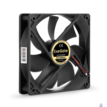 Exegate EX299886RUS Вентилятор 12В DC ExeGate ExtraSilent ES12025S2P (120x120x25 мм, Sleeve bearing (подшипник скольжения), 2pin, 1300RPM, 22dBA)