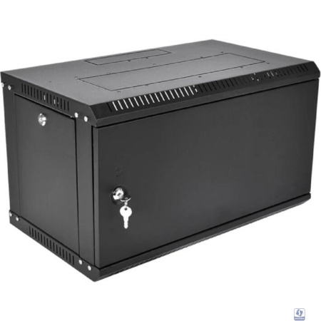 ЦМО Шкаф телекоммуникационный настенный разборный ЭКОНОМ 9U (600 x 520) дверь металл, цвет черный (ШРН-Э-9.500.1-9005)
