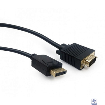 Cablexpert Кабель DisplayPort->VGA, 5м, 20M/15M, черный, экран, пакет (CCP-DPM-VGAM-5M)