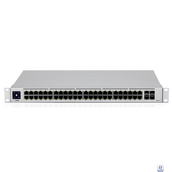 UBIQUITI USW-48-POE PoE-коммутатор в стойку, 48х 1G RJ45, 4х SFP, раздача 195 Вт