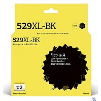 T2 LC-529XL-BK Картридж (IC-B529XL-BK) для Brother DCP-J100/J105/J200, черный