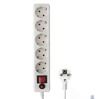 Гарнизон Сетевой фильтр EHLW-3 10А 5м 5 розеток белый (21216) 
