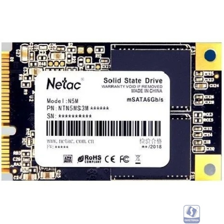 Накопитель SSD Netac mSata N5M 1Tb NT01N5M-001T-M3X TLC