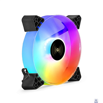 Exegate EX295968RUS Вентилятор 12В DC с подсветкой ExeGate EX12025H3P4PYH-PWM.ARGB (120x120x25 мм, Hydraulic bearing (гидродинамический), 5V ARGB 3pin, 4pin PWM, 1200RPM, ARGB подсветка, 26dBA)