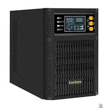Exegate EX296948RUS ИБП On-line ExeGate PowerExpert TL-2000.LCD.AVR.3SH.USB.RS232.SNMP <2000VA/2000W, On-Line, PF=1, LCD, 3*Schuko, RS232, USB, SNMP-slot, встроенные батареи 12V 7.2Ah - 4шт, Tower, ме
