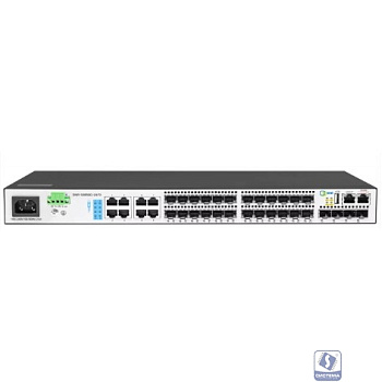 SNR SNR-S3850G-24FX Управляемый коммутатор уровня 3, 16 портов 100/1000Base-X SFP, 8 портов Combo 10/100/1000Base-T|100/1000Base-X SFP, 4 порта 1/10G SFP+, RPS 12V DC