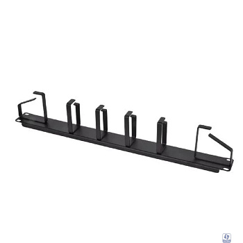 ЦМО Органайзер кабельный горизонтальный 19" 1U, 6 колец, цвет черный (ГКО-1-6-9005)